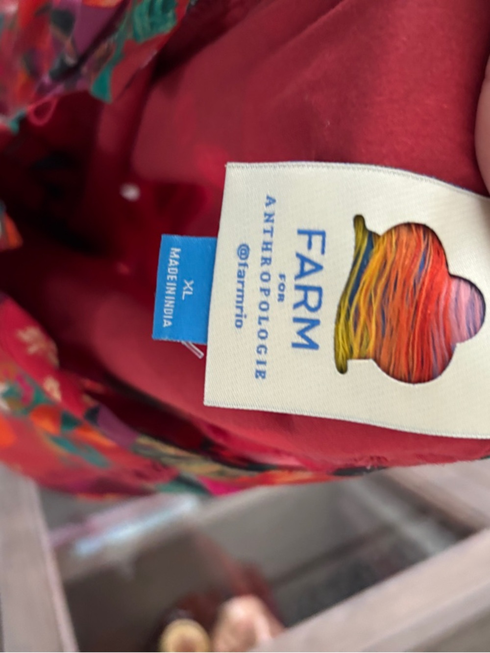 FARM Rio Floral Patchwork Dress in Red - Picture 6 of 7